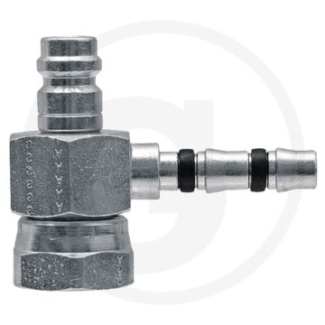 Manuli Koppel. 90° kort OF IG 7/8"-14-UNF 10 SA – Koppeling 90° DN13 Gr.10 (1/2")