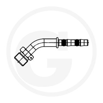 Manuli Koppeling 45° AG 5/8"-18-UNF 08 | DN10 Gr.8 (13/32") | Lengte 101,1 mm