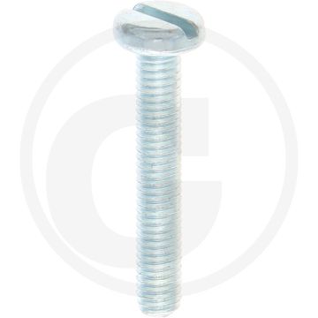 VPE200 pancilinderkopschroef M4x25 DIN85 staal 4.8 gegalvaniseerd zaagsnede