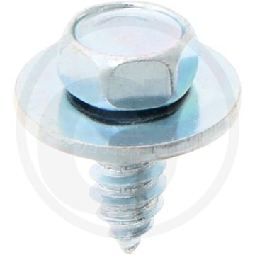 VPE100 plaatschroeven M4x16 DIN 6901 gegalvaniseerd staal 4.6 buitenzeskantkop