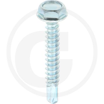VPE500 zelfb. schroeven 4,8x32 DIN 7504 gegalv. staal zeskantkop met flens