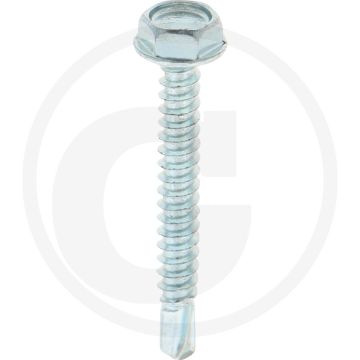 VPE500 zelfb. schroeven 4,8x38 DIN 7504 staal gegalvaniseerd zeskantkop flens