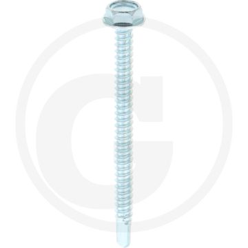 VPE500 zelfb. schroeven 4,8x60 DIN 7504 gegalv. staal zeskantkop met flens