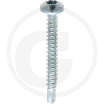 VPE500 zelfb. schroeven 4,8x38 DIN 7504 staal gegalvaniseerd bolle kop T25