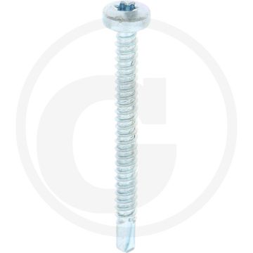 VPE500 zelfb. schroeven 4,8x50 DIN 7504 gegalv. staal bolle kop T25