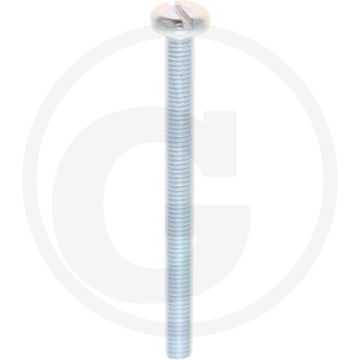 VPE200 pancilinderkopschroef M5x60 DIN85 staal 4.8 gegalvaniseerd zaagsnede