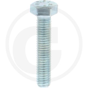 VPE100 zeskantbouten M5x25 DIN 933 verzinkt staal 8.8 treksterkte 800 N/mm²