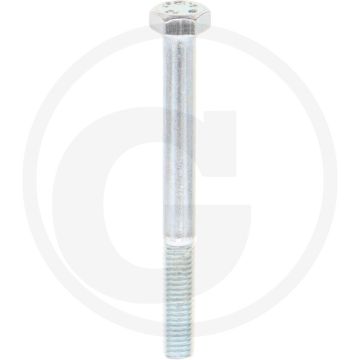 VPE100 zeskantbouten M5x50 DIN 931 verzinkt staal 8.8 treksterkte 800 N/mm²