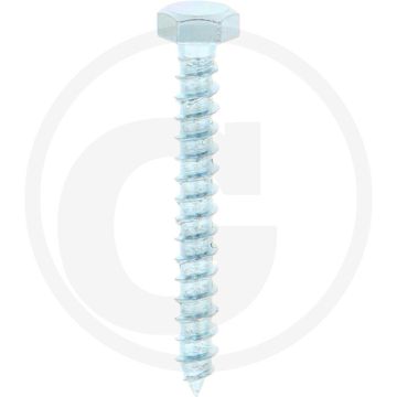 VPE100 houtdraadbouten M5x40 DIN 571 gegalvaniseerd staal buitenzeskantkop