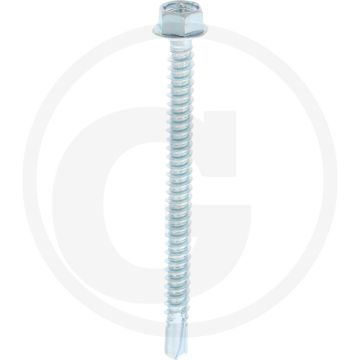 VPE100 zelfb. schroeven 5,5x70 DIN 7504 staal gegalvaniseerd zeskantkop flens