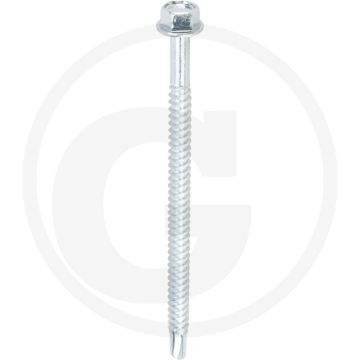 VPE100 zelfb. schroeven 5,5x90 DIN 7504 staal gegalvaniseerd zeskantkop flens