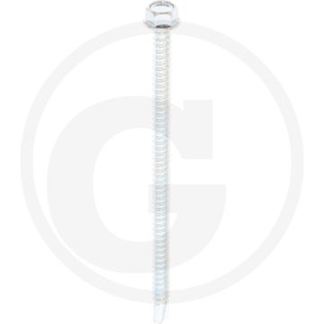 VPE100 zelfb. schroeven 5,5x100 DIN 7504 gegalv. staal zeskantkop met flens