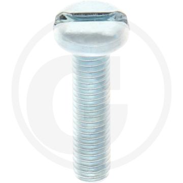 VPE200 pancilinderkopschroef M6x25 DIN85 staal 4.8 gegalvaniseerd zaagsnede