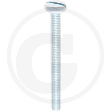 VPE100 pancilinderkopschroef M6x60 DIN85 staal 4.8 verzinkt zaagsnede