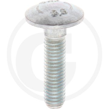 VPE100 slotbouten M6x25 DIN 603 staal 8.8 gegalvaniseerd platte ronde kop