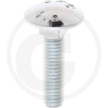 VPE100 slotbouten M6x25 DIN 603 staal 4.6 gegalvaniseerd platte ronde kop