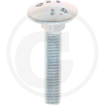 VPE100 slotbouten M6x30 DIN 603 staal 8.8 gegalvaniseerd platte ronde kop