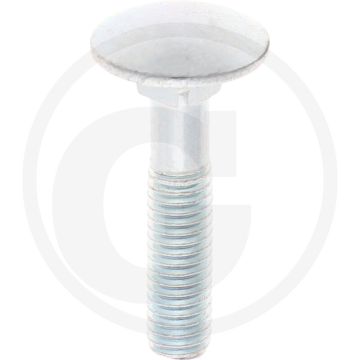 VPE100 slotbouten M6x30 DIN 603 gegalvaniseerd staal 4.6 platte ronde kop