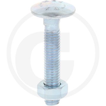 Slotbouten DIN 603 M6 staal 4.6 gegalvaniseerd 35 mm platte ronde kop
