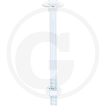 VPE50 slotbouten M6x70 DIN 603 gegalvaniseerd staal 4.6 platte ronde kop