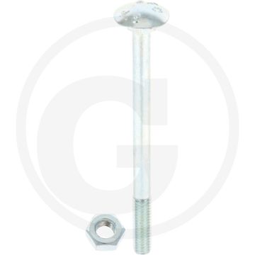 VPE50 slotbouten M6x80 DIN 603 staal 4.6 gegalvaniseerd platte ronde kop