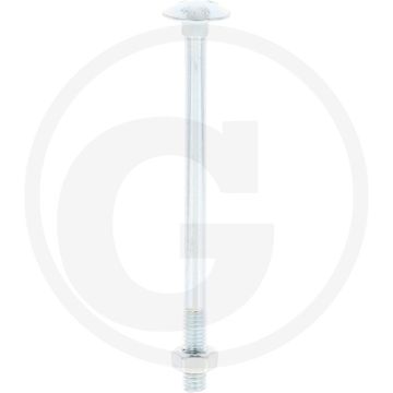 VPE50 slotbouten M6x90 DIN 603 gegalvaniseerd staal 4.6 platte ronde kop