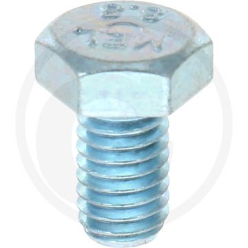 VPE100 zeskantbouten M6x10 DIN 933 verzinkt staal 8.8 metrische schroefdraad