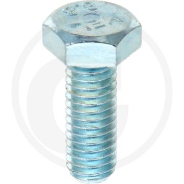 VPE100 zeskantbouten M6x16 DIN 933 verzinkt staal metrisch schroefdraad