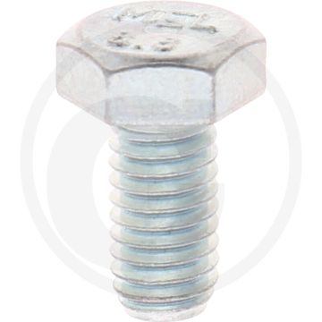 VPE100 zeskantbouten M6x12 DIN 933 Verzinkt staal 8.8 metrische schroefdraad
