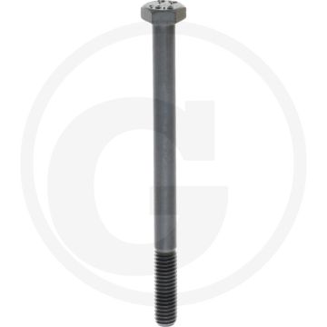 Zeskantbout M6x80 DIN 931 Staal 10.9 Onbehandeld Zwart
