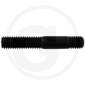 Tapeind DIN 939 M6 x 30 staal 8.8 zwart metrische schroefdraad RH