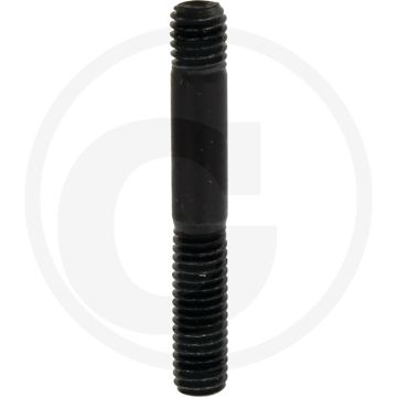 Tapeind DIN 939 M6 x 35 staal 8.8 zwart metrische schroefdraad RH