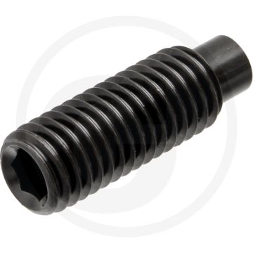 Stelbout M6 x 6 DIN 915 staal gegalvaniseerd binnenzeskant metrische schroefdraad
