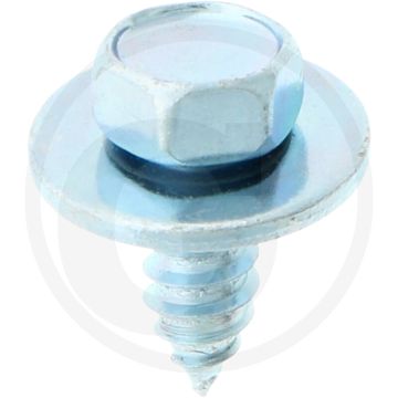 VPE50 plaatschroeven M6x16 DIN 6901 staal 4.6 gegalvaniseerd buitenzeskantkop