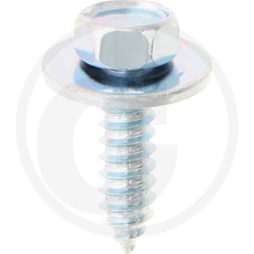 VPE50 plaatschroeven M6x22 DIN 6901 staal gegalvaniseerd zeskantkop 4.6