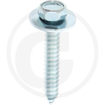 VPE50 plaatschroeven M6x38 DIN 6901 gegalvaniseerd staal 4.6 buitenzeskantkop
