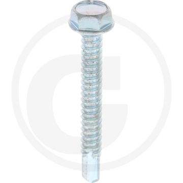 VPE250 zelfb. schroeven 6,3x50 DIN 7504 gegalv. staal zeskantkop flens