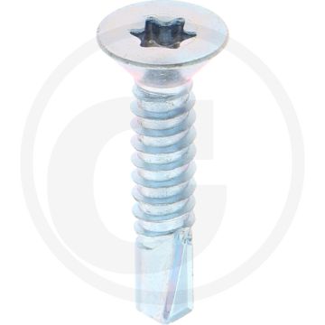 VPE250 zelfb. schroeven 6,3x32 DIN 7504 verzonken kop staal gegalvaniseerd T30