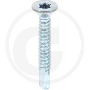 VPE250 zelfb. schroeven 6,3x45 DIN 7504 verzonken kop gegalvaniseerd staal T30