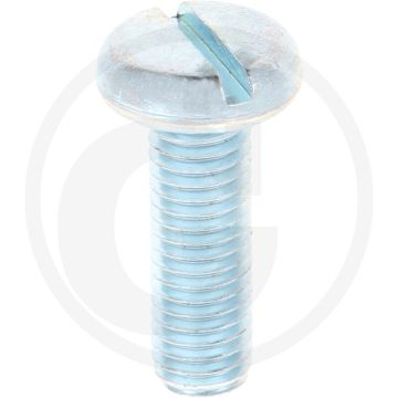 VPE100 pancilinderkopschroef M8x25 DIN85 staal 4.8 gegalvaniseerd zaagsnede