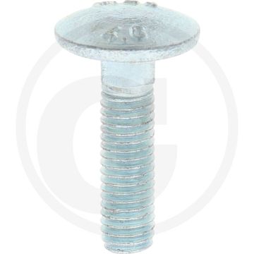 VPE50 slotbouten M8x30 DIN 603 gegalvaniseerd staal 4.6 platte ronde kop
