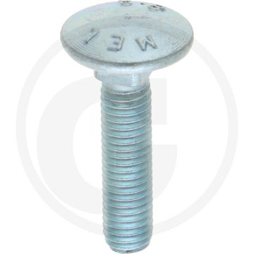 VPE50 slotbouten M8x35 DIN 603 gegalvaniseerd staal 4.6 platte ronde kop