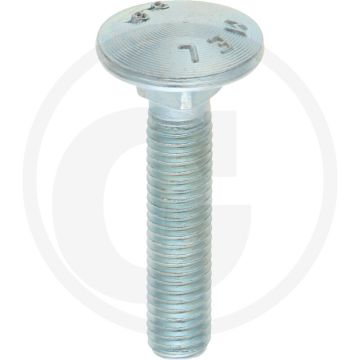 VPE50 slotbouten M8x40 DIN 603 staal 4.6 gegalvaniseerd platte ronde kop