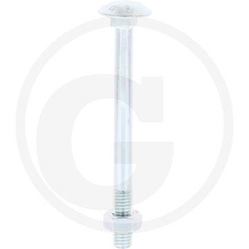 VPE50 slotbouten M8x90 DIN 603 staal 4.6 gegalvaniseerd platte ronde kop