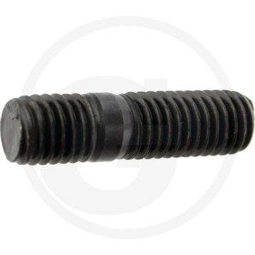 Tapeind DIN 939 M8 x 20 staal 8.8 zwart metrische schroefdraad RH