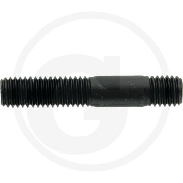 Tapeind DIN 939 M8 x 35 staal 8.8 zwart metrische schroefdraad RH
