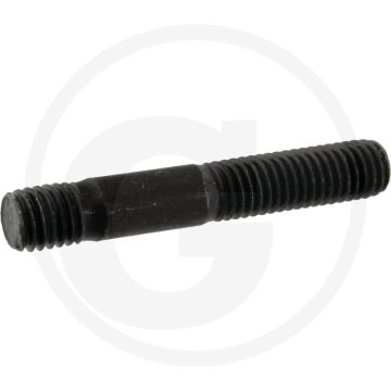 Tapeind DIN 939 M8 x 40 staal 8.8 zwart metrische schroefdraad RH