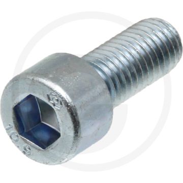 Cilindrische binnenzeskantbout DIN 912 M10 x 25 staal 10.9 gegalvaniseerd metrische draad