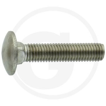 Slotbouten M10 x 50, DIN 603, Roestvrijstaal (V2A), Platte ronde kop