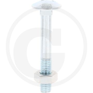 VPE50 slotbouten M10x70 DIN 603 staal 4.6 gegalvaniseerd platte ronde kop